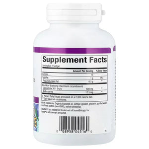 Natural Factors BlueRich®, Super Strength Blueberry Concentrate, 500 mg, 90 Softgels