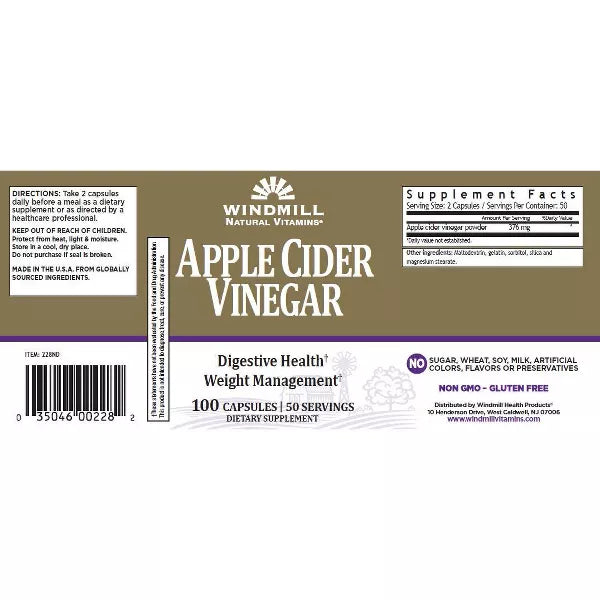 Apple Cider Vinegar 100cap