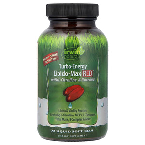 Irwin Naturals Turbo-Energy, Libido-Max RED™ With L-Citrulline & Guarana, 72 Liquid Soft-Gels
