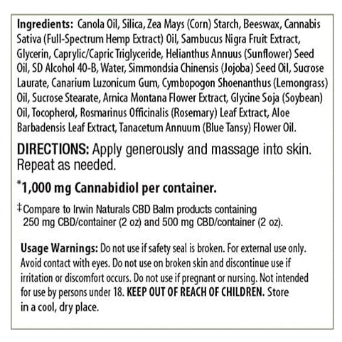 CBD BALM+ARNICA 1000MG