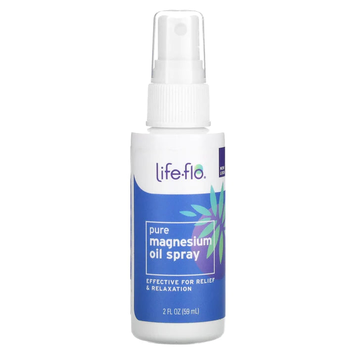 Life-flo Pure Magnesium Oil Spray w/Concentrated Magnesium Chloride from The Zechstein Seabed, Calming Relief and Relaxation, Soothes Muscles and Joints, 60-Day Guarantee, Not Tested on Animals, 2oz