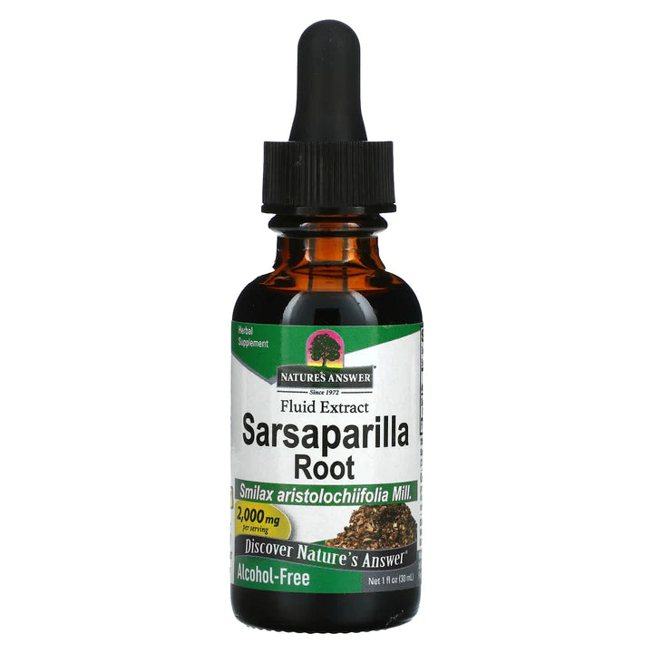 Nature’s Answer, Sarsaparilla Alcohol Free Extract, 1 Oz