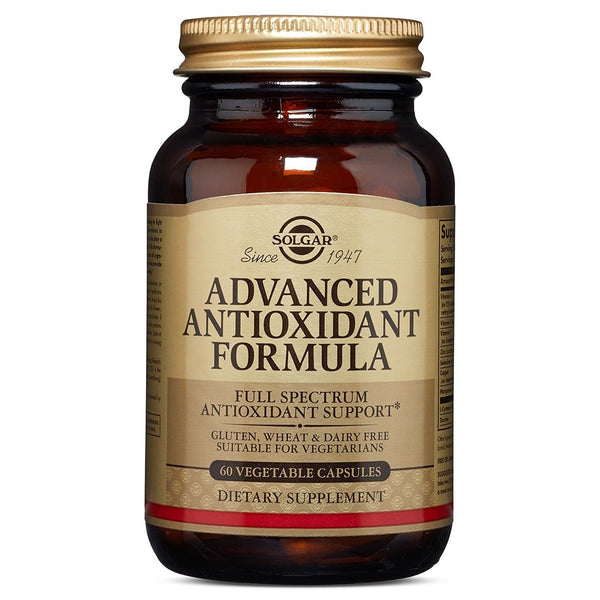 Solgar Advanced Antioxidant Formula, 60 Vegetable Caps - Full Spectrum Antioxidant Support - Contains Zinc, Vitamin C, E &amp; A - Immune System Support - Vegan, Gluten Free, Dairy Free - 30 Servings