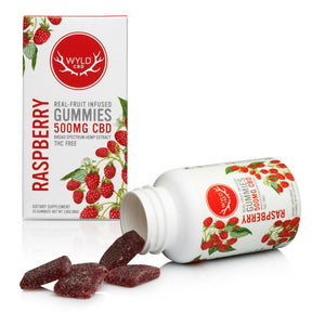 Wyld CBD, Raspberry Gummies, Broad Spectrum THC-Free, 20ct, 500mg CBD