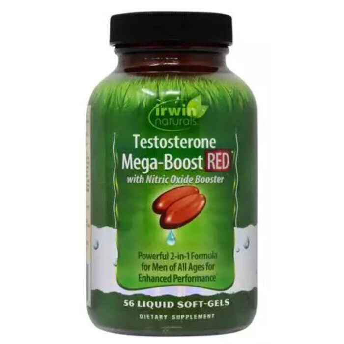 Irwin Naturals Testosterone Mega-Boost Red, 56 Liquid Soft-Gels