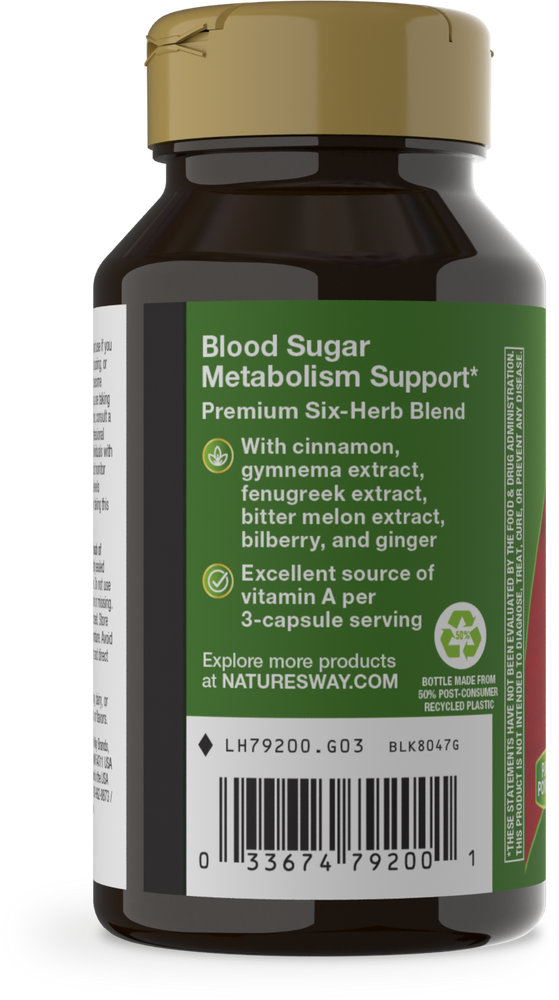 Nature&#39;s Way, Blood Sugar Manager, Premium Blend, 90 Capsules