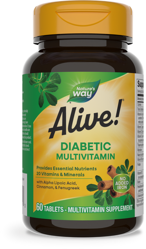 Nature's Way, Alive! Diabetic Multivitamin, 60 Tablets