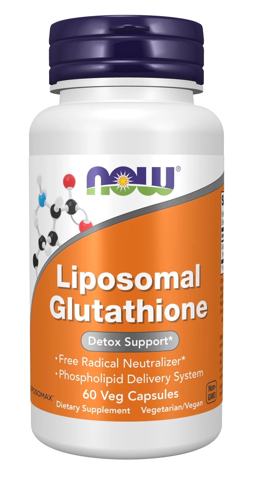Now Foods Liposomal Glutathione 500mg 60 Capsules