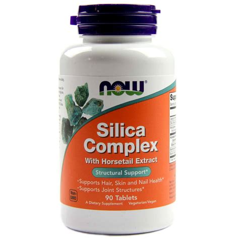 NOW Foods Supplements, Silica Complex with Horsetail Extract, Supports Hair, Skin and Nail Health*, Structural Support*, 180 Tablets