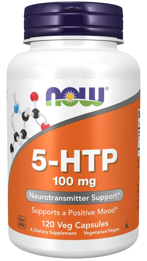NOW Foods Supplements, 5-HTP (5-hydroxytryptophan) 100 mg, Neurotransmitter Support*, 120 Veg Capsules