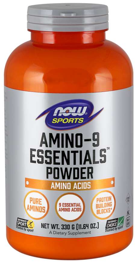 NOW Foods Sports Nutrition, Amino-9 Essentials™ Powder, Enhanced Protein Synthesis, Amino Acids, 330-Grams