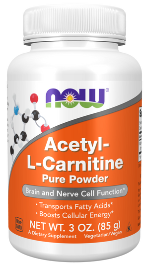 NOW Foods Supplements, ALC (Acetyl-L-Carnitine) Powder, Brain and Nerve Cell Function*, 3-Ounce