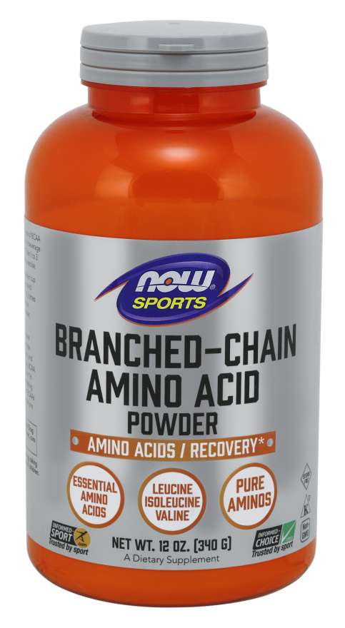 NOW Foods Sports Nutrition, Branched Chain Amino Acid Powder with Leucine, Isoleucine, and Valine, 12-Ounce