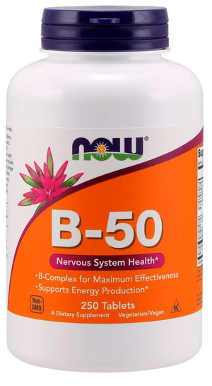 NOW Foods B-50, 250 Tablets