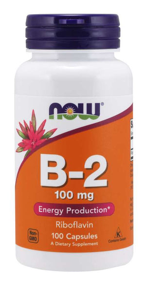 NOW Foods B-2, 100 mg, 100 Capsules