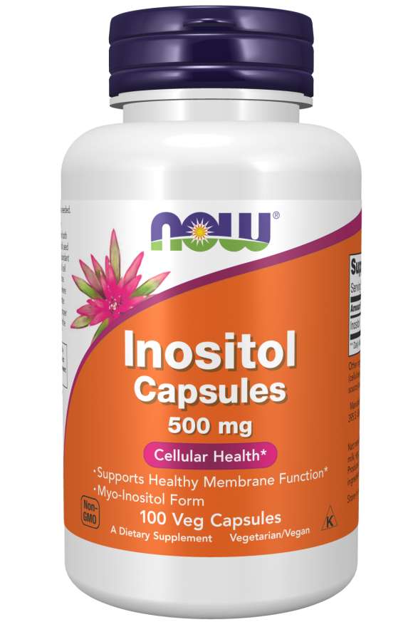 NOW Inositol Capsules, 500 mg, 100 Capsules