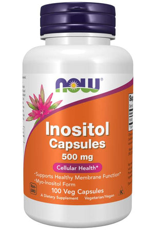 NOW Inositol Capsules, 500 mg, 100 Capsules