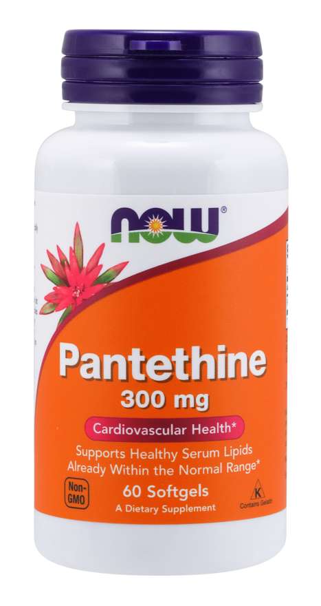 NOW Foods Supplements, Pantethine (Coenzyme A Precursor) 300 mg, Cardiovascular Health*, 60 Softgels