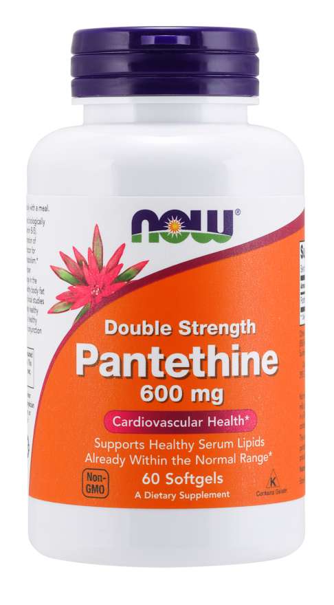 NOW Foods Pantethine Double Strength, 600 mg, 60 Softgels