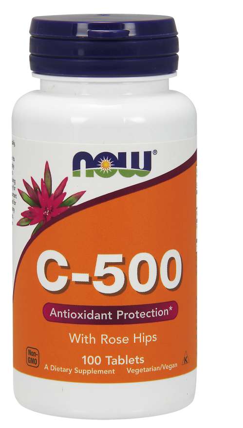 NOW Foods C-500 with Rose Hips, 100 Tablets