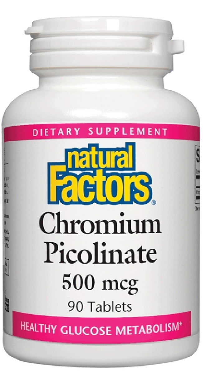 Natural Factors Chromium Picolinate, 500 mcg, 90 Tablets