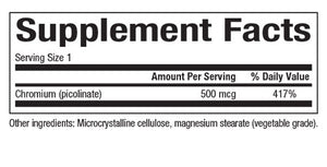 Natural Factors Chromium Picolinate, 500 mcg, 90 Tablets
