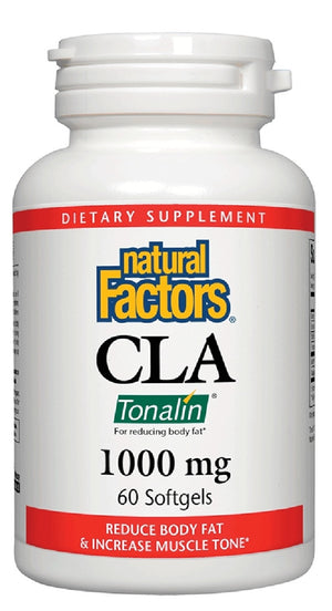 Natural Factors CLA Tonalin Linoleic Acid Softgels 1,000 mg 60-Count
