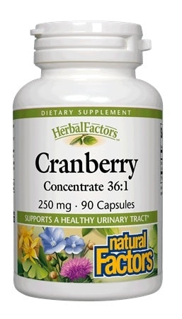 Natural Factors, Cranberry Concentrate 36:1, 250 mg, 90 Capsules