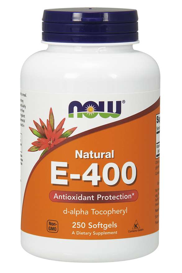 NOW Foods E-400 d-alpha Tocopheryl, 250 Softgels