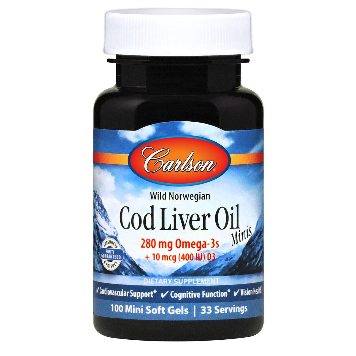 Cod Liver Oil Minis | 280 mg of omega-3s - Discount Nutrition Store
