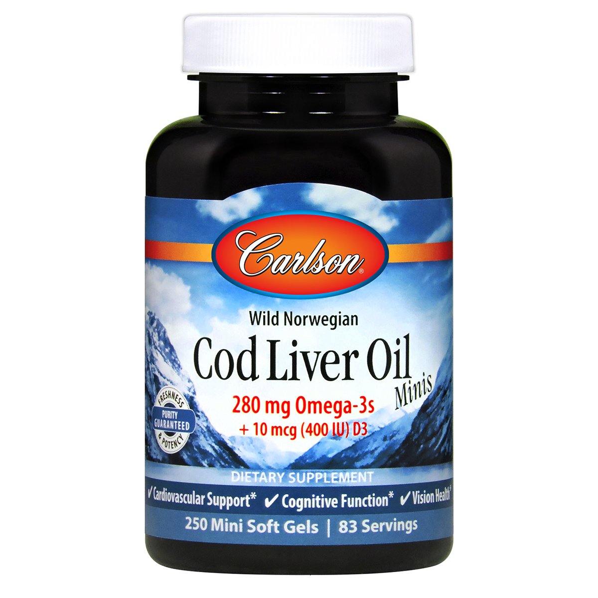 Cod Liver Oil Minis | 280 mg of omega-3s - Discount Nutrition Store