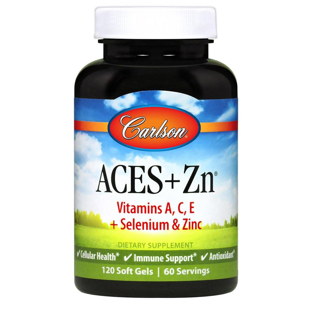 Carlson - ACES + Zn, Vitamins A, C, E + Selenium & Zinc, Cellular Health & Immune Support, Antioxidant, 120 Softgels