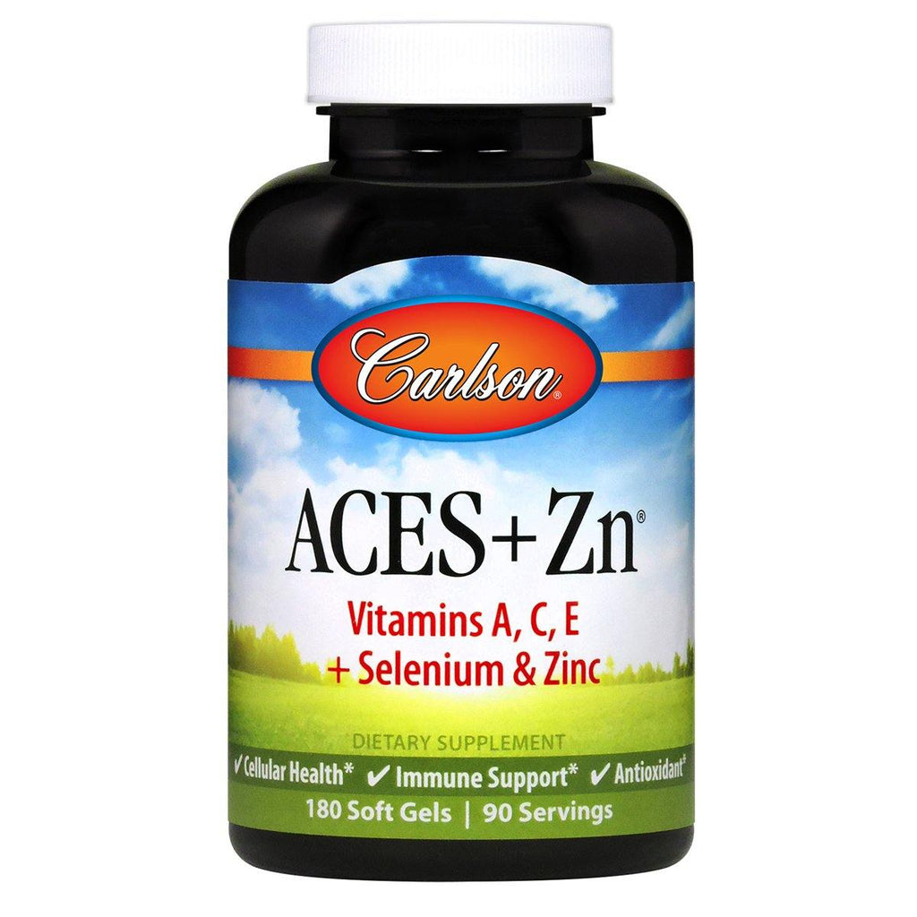 Carlson - ACES + Zn, Vitamins A, C, E + Selenium & Zinc, Cellular Health & Immune Support, Antioxidant, 180 Softgels
