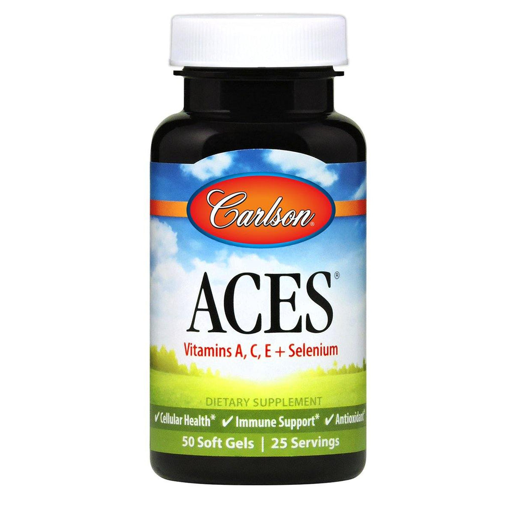Carlson - ACES, Vitamins A, C, E + Selenium, Cellular Health & Immune Support, Antioxidant, 50 Softgels