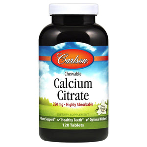 Chewable Calcium Citrate | 120 Tabs - Discount Nutrition Store