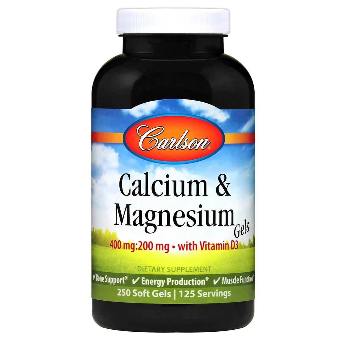 Calcium &amp; Magnesium | 250 Gels - Discount Nutrition Store