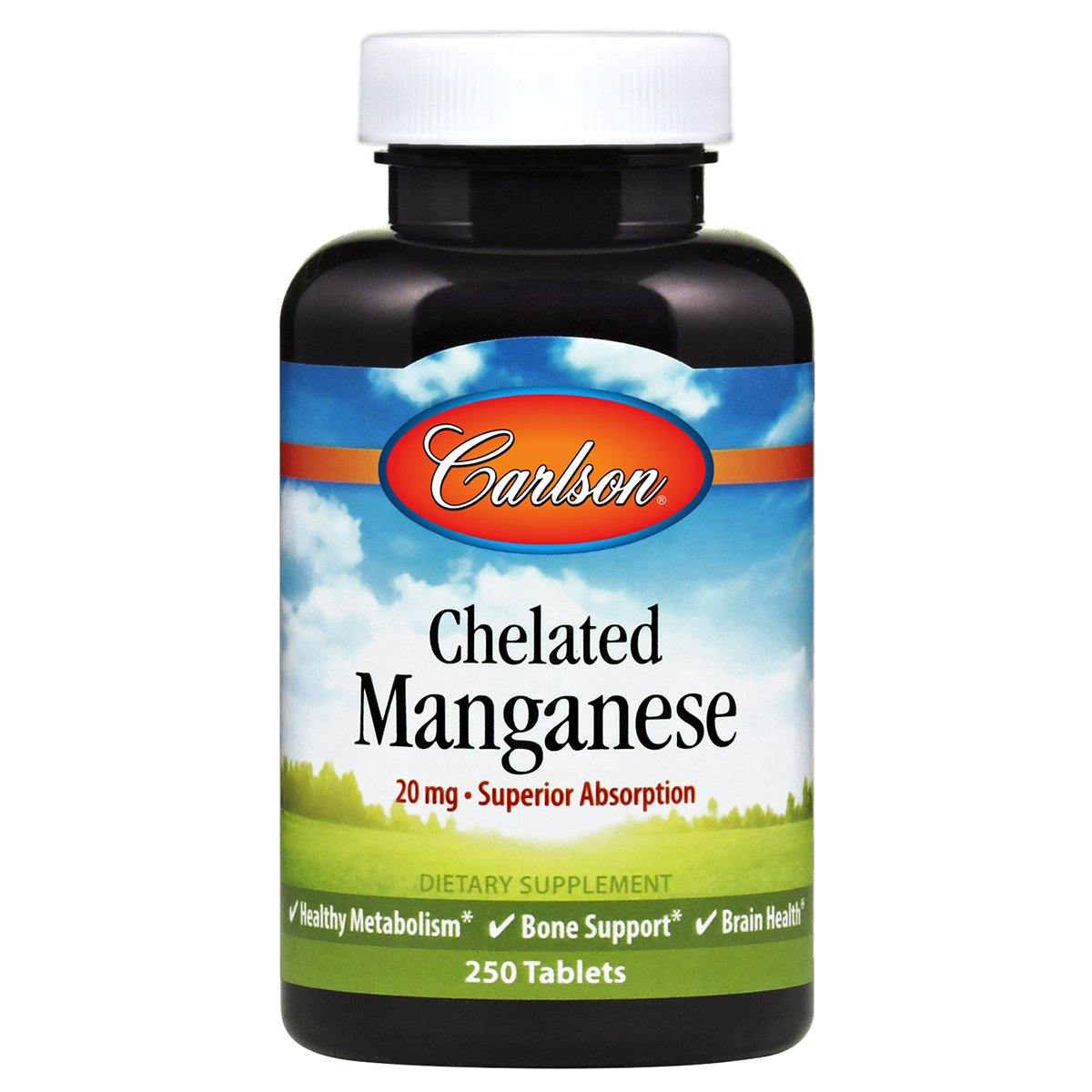 Chelated Manganese | 250 TABS - Discount Nutrition Store