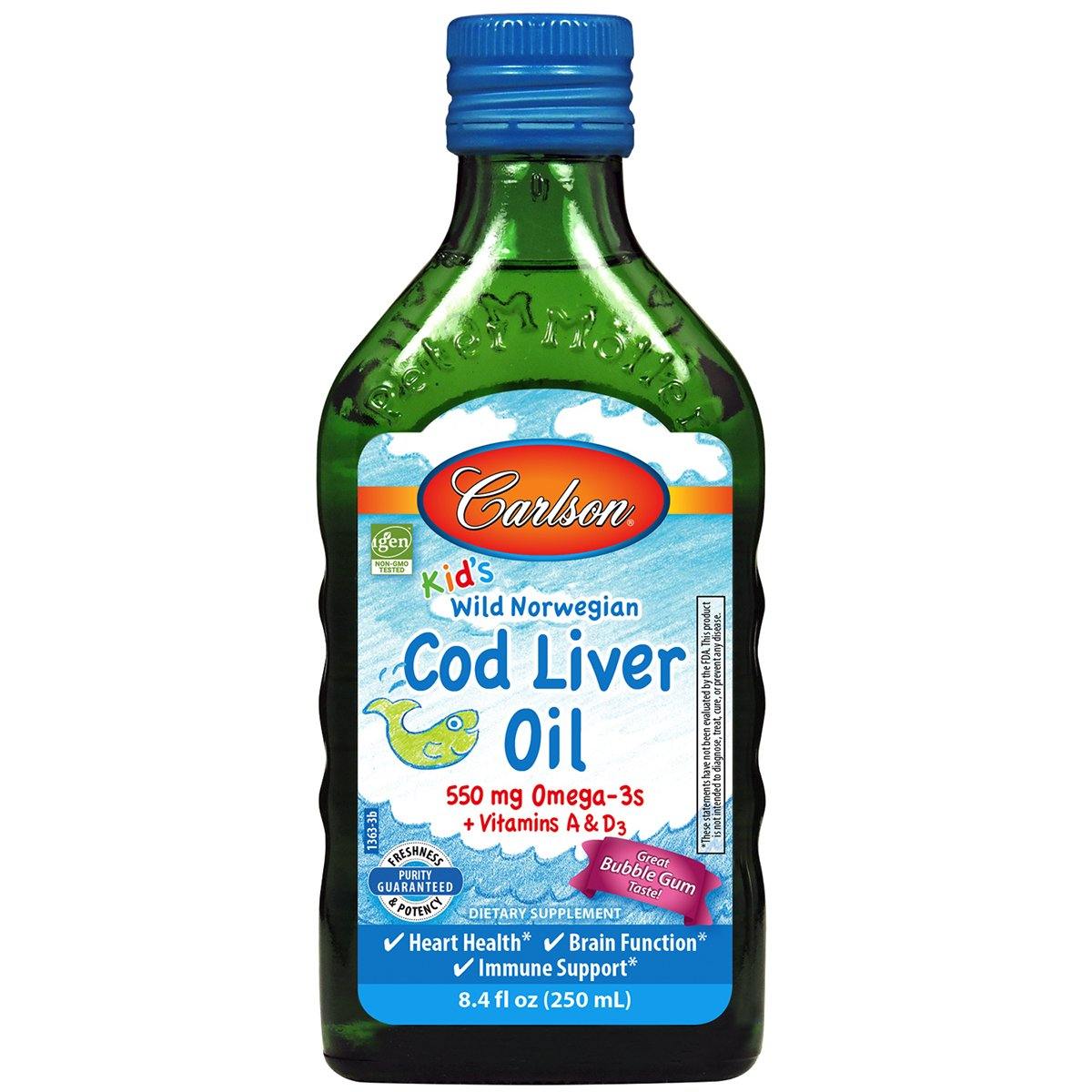 Kid&#39;s Cod Liver Oil Liquid | 550 mg - Discount Nutrition Store
