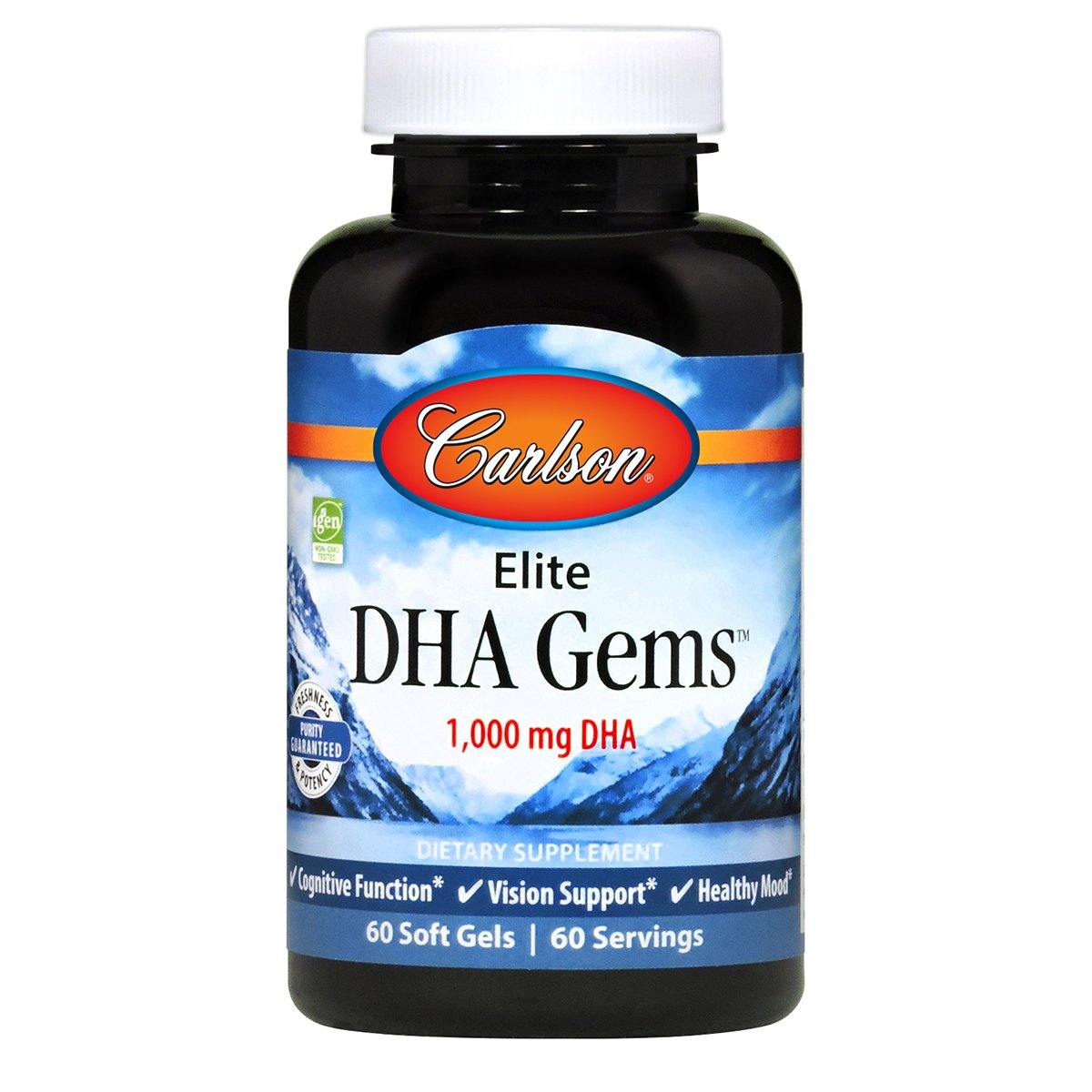 Elite DHA Gems® | 60 Soft Gels - Discount Nutrition Store
