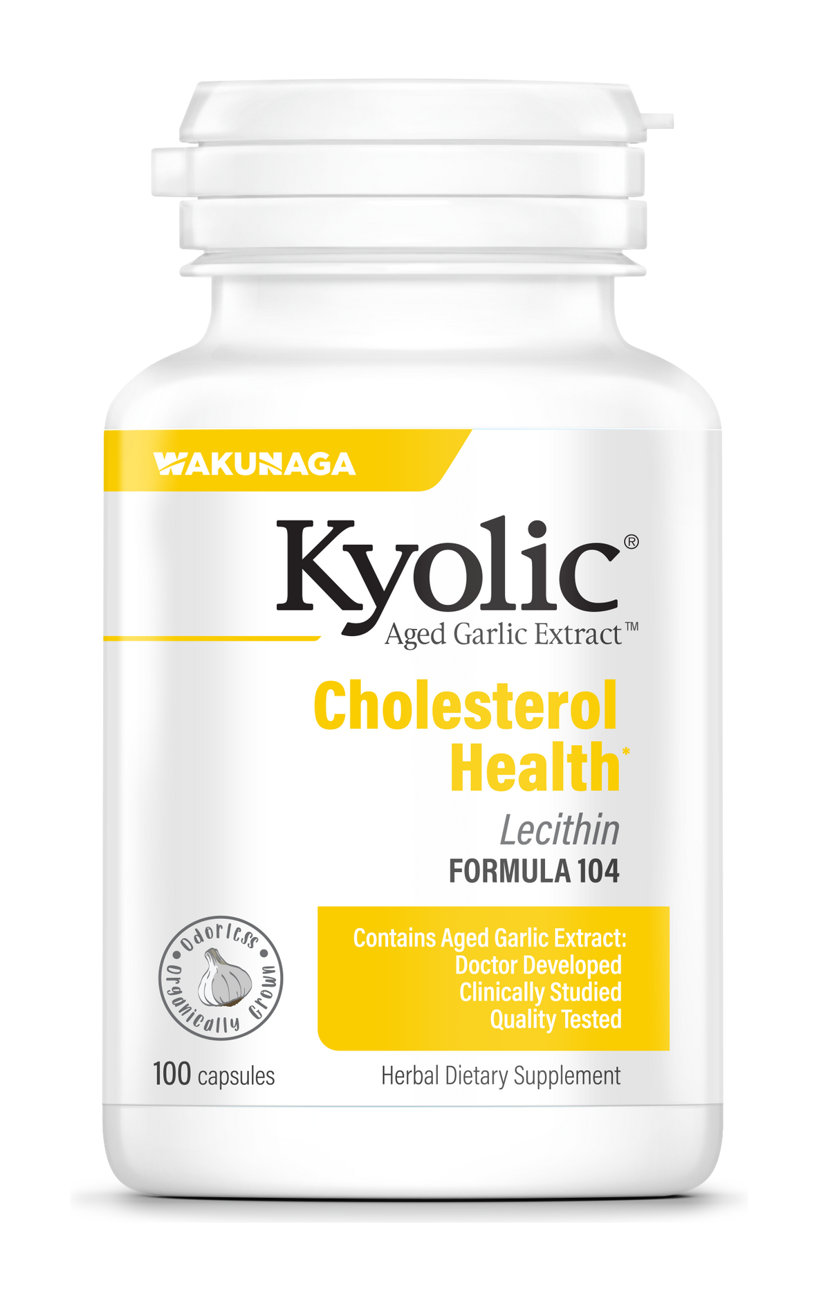 Kyolic Aged Garlic Extract™ Cholesterol Formula 104, 100 Capsules