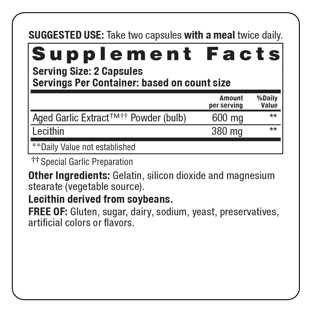 Kyolic Aged Garlic Extract™ Cholesterol Formula 104, 100 Capsules