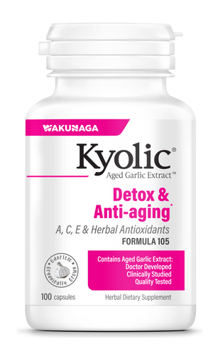 Kyolic Aged Garlic Extract™ Detox and Anti-Aging Formula 105, 200 Capsules