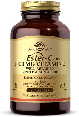 Solgar Ester-C® Plus Vitamin C, 1000 mg, 90 Tablets