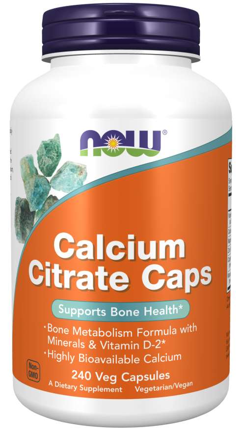 NOW Supplements, Calcium Citrate with Vitamin D, Magnesium, Zinc, Copper, and Manganese, 240 Veg Capsules