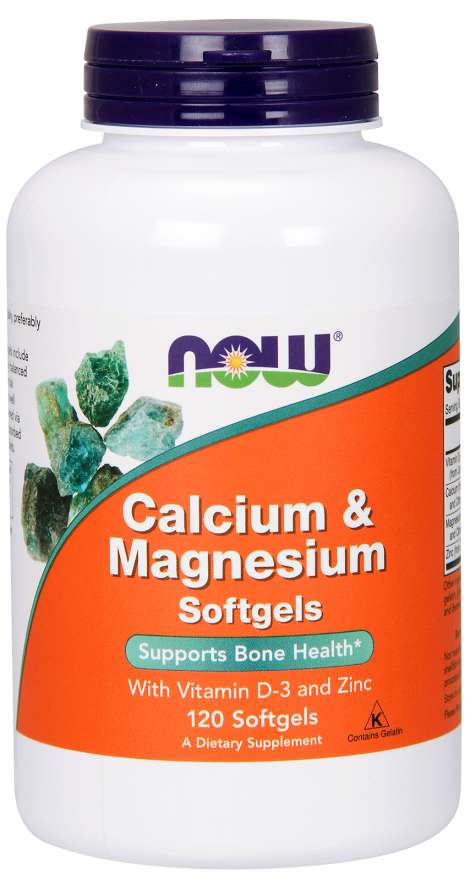 NOW Foods Calcium &amp; Magnesium, 120 Softgels