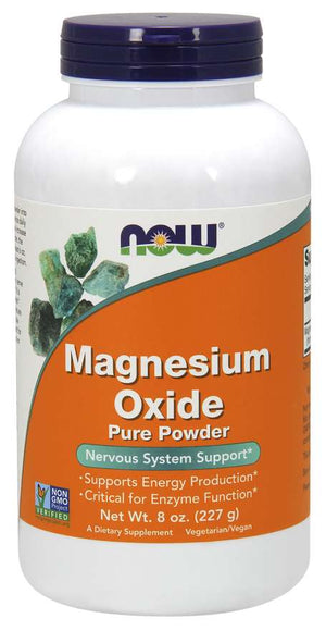 NOW Magnesium Oxide Pure Powder, 8 oz