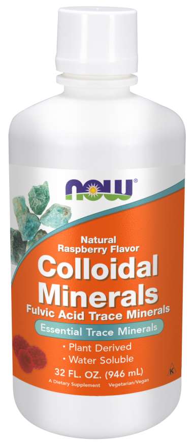 NOW Colloidal Minerals Natural Raspberry, 32 fl oz