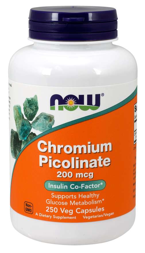 NOW Chromium Picolinate, 200 mcg, 250 Capsules