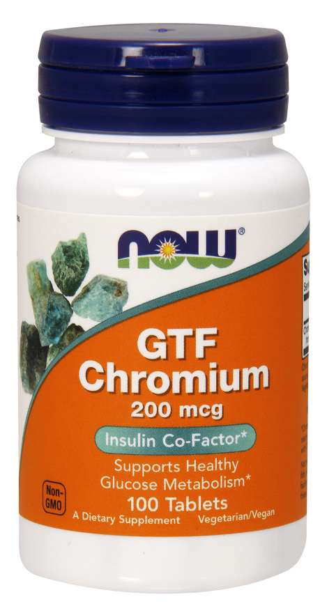 NOW GTF Chromium, 200 mcg, 100 Tablets