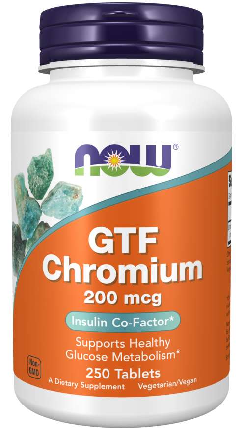 NOW Foods GTF Chromium, 200 mcg, 250 Tablets